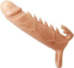 Pretty Love - Emmit - Penis Sleeve Met geribbeld ontwerp - Lichte Huidskleur — thumbnail 1