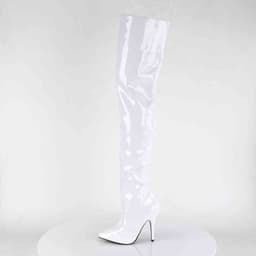 Pleaser - SEDUCE3010 Overknee laarzen - US 14 - 45 Shoes - Wit — thumbnail 4