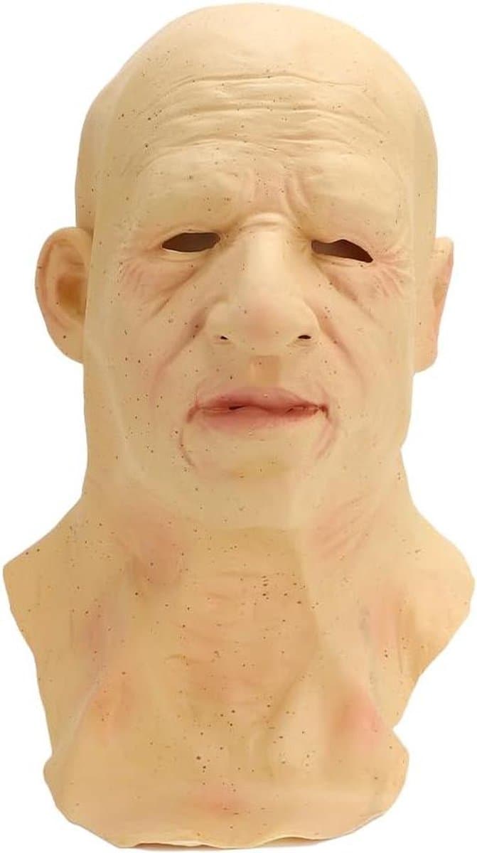 Siliconen masker mannen realistisch horrormasker - Halloween cosplay feest kostuum - latex, eng, gezichtsmasker . — afbeelding 1