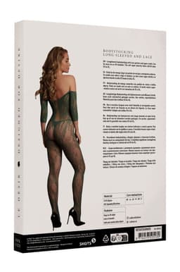 Kant Lange Mouwen Bodystocking - Koninginmaat — thumbnail 5