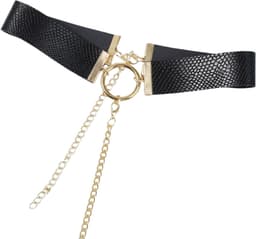 Sexy Tepel Covers voor Vrouwen - Hartvormige Nipple Covers met Choker en Ketting - Verleidelijke Tepelstickers - Tepelplakkers - Zwart - One Size — thumbnail 3