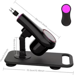 Kinky Pleasure - Seks Machine met Kristallen Dildo-Attachment - Afstandsbediening - Inclusief 2 Opzetstukken — thumbnail 2