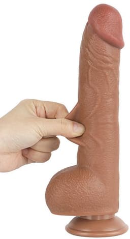 Lovetoy - Dildo Met Sliding Skin Technologie - 24 x 4.3 cm - Verwijderbare Zuignap - Lichte beige — thumbnail 1