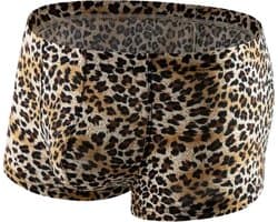LekkerStout Luipaard Boxershort - Zwart/Bruin - Sexy Herenondergoed | L | ( LS218 )