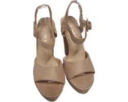 JUMEX- EROTISCHE PUMP- SUEDELOOK-PINK PLATEAU/HIGH HEEL-40