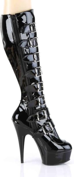 Pleaser - DELIGHT-2049 Kniehoge laarzen - US 6 - 36 Shoes - Zwart — thumbnail 5