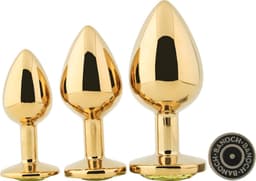 Banoch - Buttplug Aurora yellow gold Small - Metalen buttplug - Diamant geel — thumbnail 3