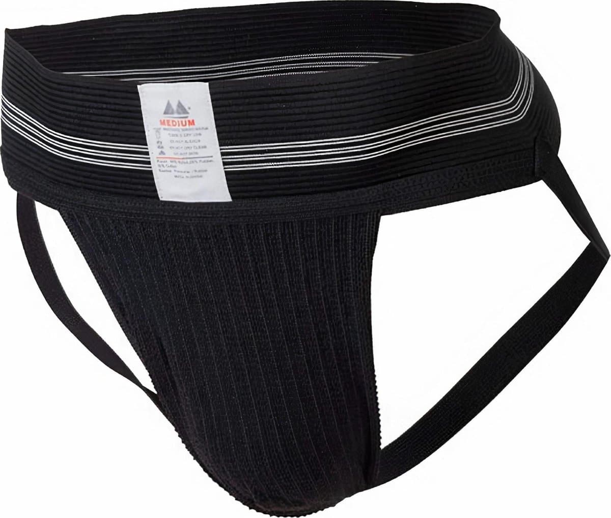 MM Sports The Original No. 10 Swimmer/Jogger Jockstrap 3 inch Black - MAAT S - Heren Ondergoed - Jockstrap voor Man - Mannen Jock — afbeelding 1
