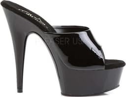Pleaser - DELIGHT-601 Muiltjes - Paaldans schoenen - 43 Shoes - Zwart — thumbnail 2