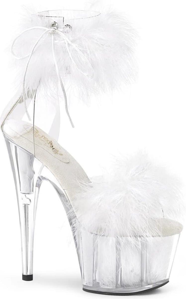 Pleaser - ADORE-724F Sandaal met enkelband, Paaldans schoenen - Paaldans schoenen - 35 Shoes - Wit — afbeelding 1