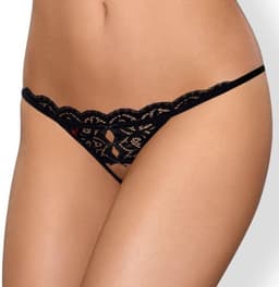 Obsessive Openkruis String – Erotisch Onderbroek – Maat L/XL – Zwart — thumbnail 2