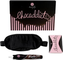 Secretplay - erotische bodypaint - chocolade + blinddoek + spel erotische kaarten (Frans/portugees) / sex / erotiek toys — thumbnail 2