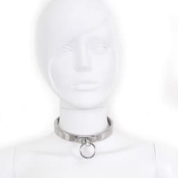 Kiotos - RVS Collar Solid Met Transparant Kristal voorzijde - Large - 13,5 cm — thumbnail 8