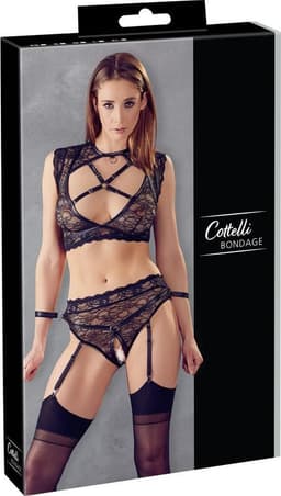 Cottelli Bondage – Lingerie bondage setje met kant — thumbnail 4