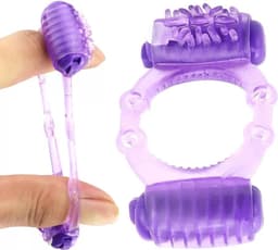 Vibrerende cock ring- Penisring- sex toys -paars — thumbnail 1