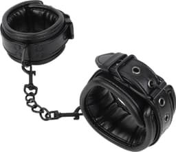 Banoch - enkelboeien van pu leer gevoerd - zwart - bondage — thumbnail 2