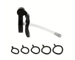 Mini peniskooi - Mini chastity - Zwart - kuisheidskooi - sub - kinky - kathether - 5 maat ringen - sleutels - bdsm