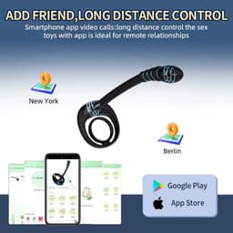 Satin touch® - Luxe Prostaat Vibrator - Anaal Vibrators voor mannen - Cockring - Met app te bedienen – Prostaat Stimulator – Sex toys voor mannen - Zwart - Sex speeltje — thumbnail 4