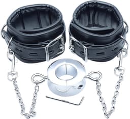 Black Label - Stainless Steel Ballstretcher w. Ankle Restraints — thumbnail 2