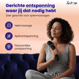 TipsToys® Magic Wand Vibrator - Vibrators voor Vrouwen - Bodywand Intieme Massage - 20 Standen & 8 Snelheden - Sex Toys Koppels - Clitoris Stimulator - Waterproof & USB Oplaadbaar - Stille Sexspeeltjes - Zwart — thumbnail 3