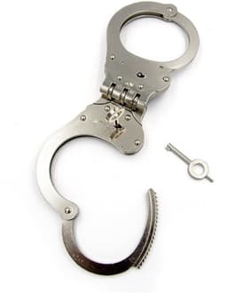 Mister B Cuff - Hinged Scharnierende Politiehandboeien - zilver — thumbnail 5