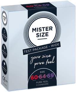 Mister Size TEST KIT - Condooms 60, 64, 69 mm - 3 Stuks transparant — thumbnail 2