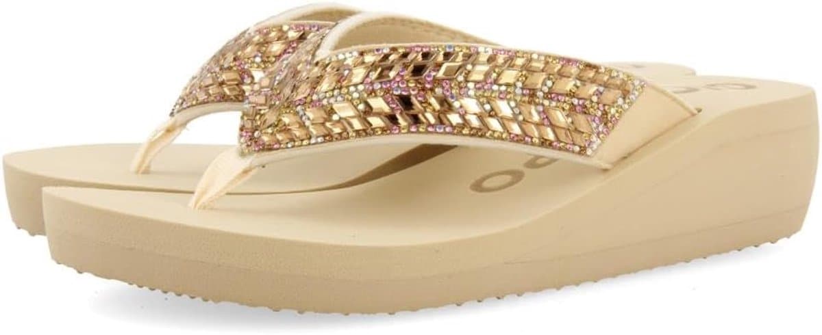 Dames sleehak teenslipper met kristallen decoratie — afbeelding 1