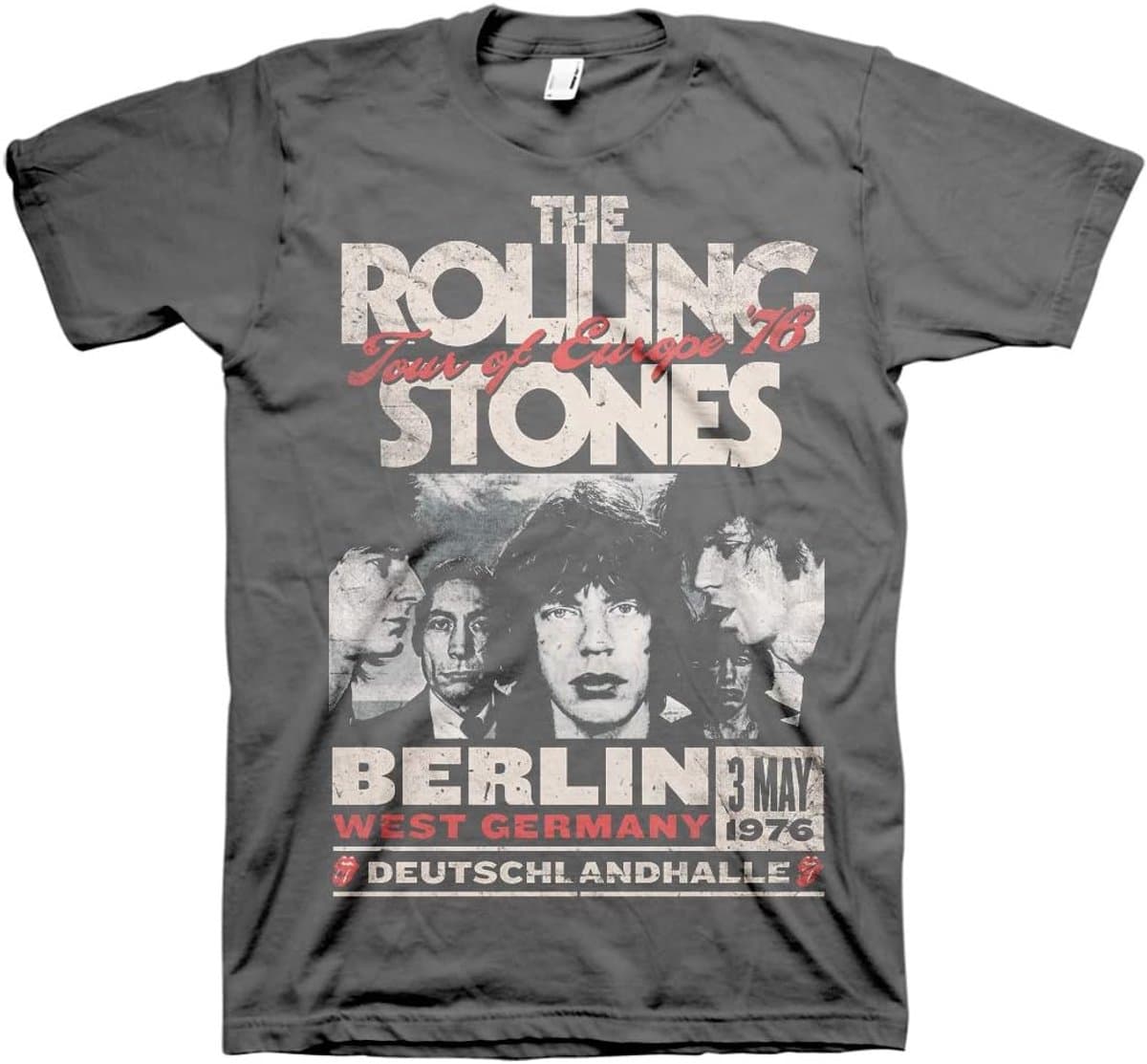 Rock T-Shirt Tour Europa 1976 - Maat M — afbeelding 1