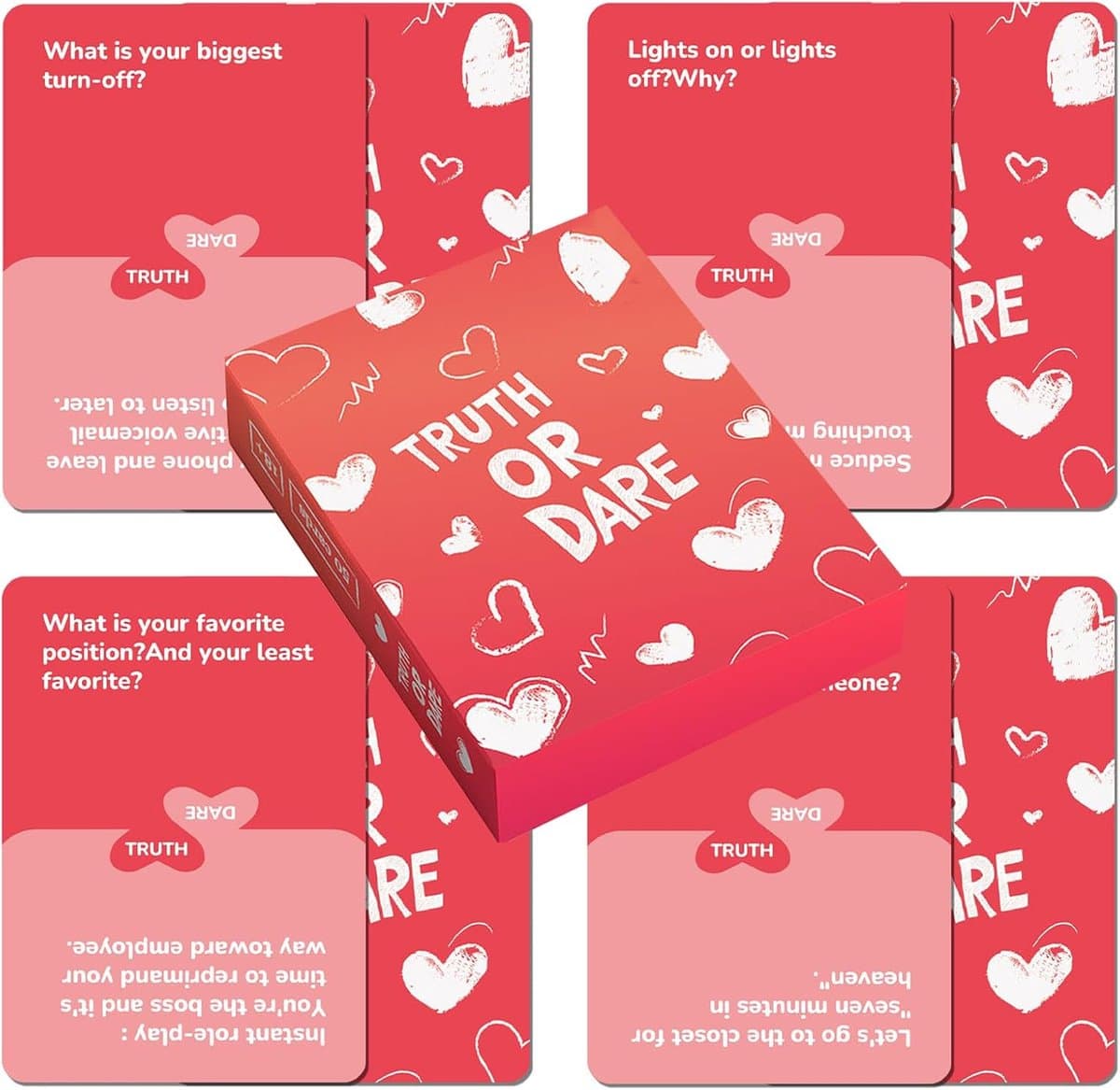 Conversatiekaarten voor Paren - Relatiekaarten Date Night - Verdieping Relatie - 50 Ontworpen Kaarten - 64 x 89 cm — afbeelding 1
