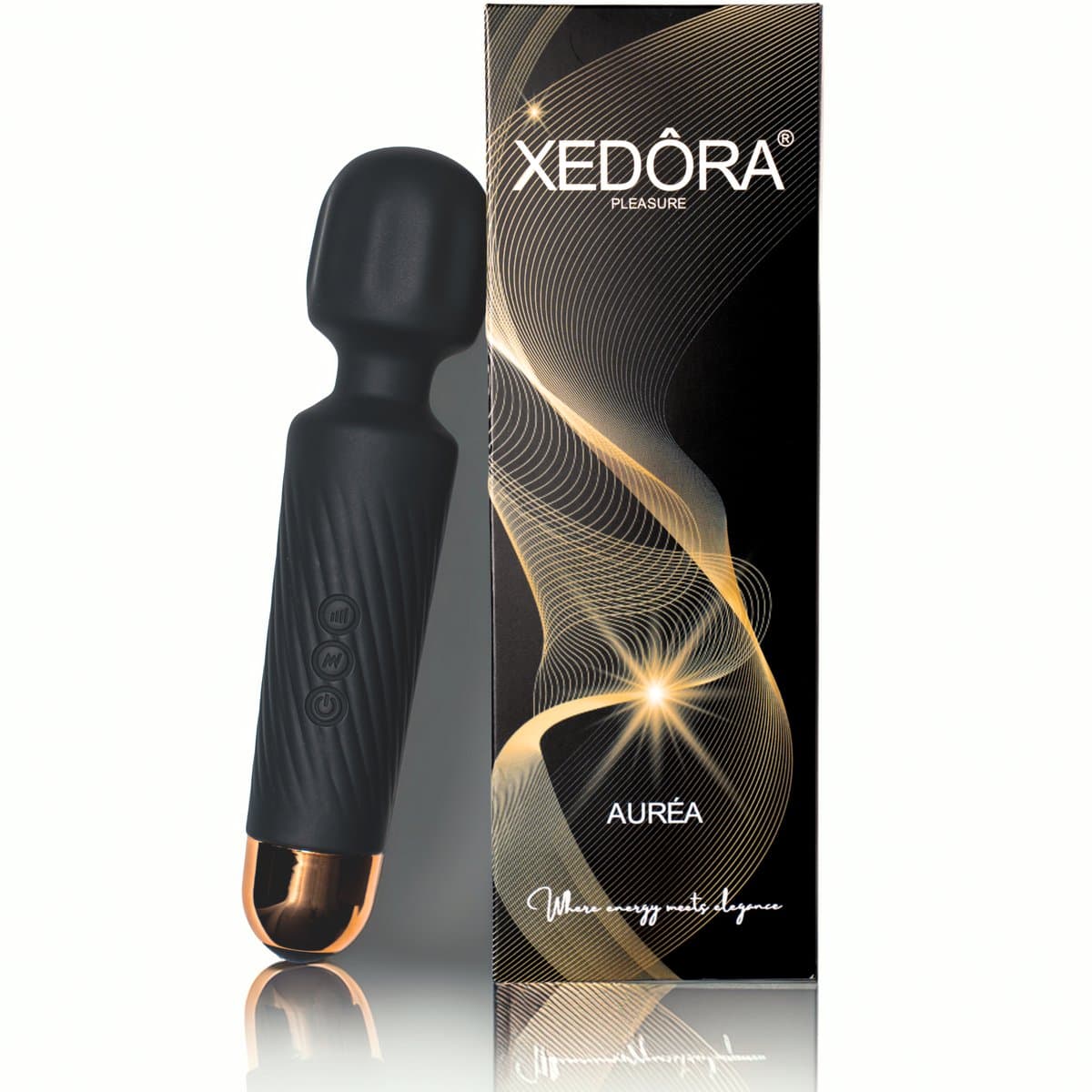 Xedôra® Auréa Wand Massager - Vibrators voor Vrouwen - Krachtige Clitoris Stimulator - 20 Standen - Stil & Discreet - Sex Toys voor Vrouwen - Seksspeeltjes - Ideaal cadeau voor haar - Magic Wand - — afbeelding 1