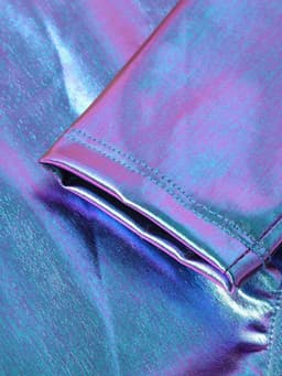 Glanzend Metallic Bodysuit Heren Lange Mouwen Dans- en Clubkleding — thumbnail 5