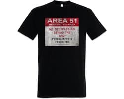 Vintage Sci-Fi Area 51 Grafisch T-Shirt voor Heren