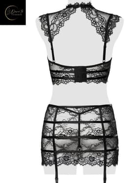 Sexy Lingerieset Dames – Lingerie Erotisch – Sexy Lingerie – 3-delige Set – Kanten Bralette & Rokje – Lingerie Set – Chique – Luxe –Boudoir Look – Kinky – Erotisch – Dare to Undress – Maat XS/S, M, L, XL, XXL — thumbnail 6