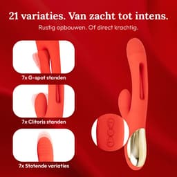 Vibrators voor Vrouwen – 3 in 1 Realistisch Rabbit Vibrator met Clitoris Stimulator & G Spot - Bullet Mini Vibrator - 21 Standen - Waterdicht — thumbnail 5