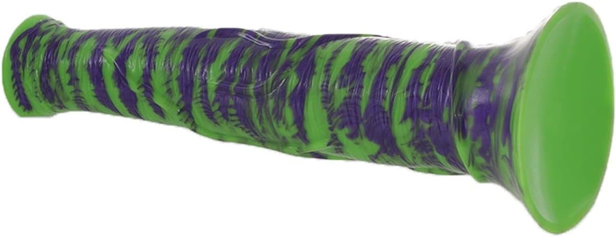 MIRA® Fantasy Dragon Dildo - Animal Dildo - Dildo XXL Extreme - Grote Dildo's XXL - Dildo Anaal Groot - Paars/Groen - 44cm x 30cm x 8cm — afbeelding 1