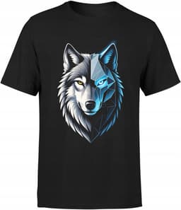 JHK - Mannenshirt - Geometrische Wolfprint - Fantasy - 100% Katoen — thumbnail 1