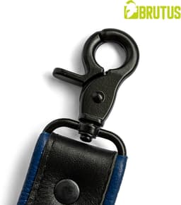 BRUTUS Leather Leg Harness Black-Blue — thumbnail 9
