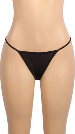 Zeloria Jarretel Set met Kant & PU Leer – Inclusief Slip – Zwart – XL – Exclusief Kousen — thumbnail 11