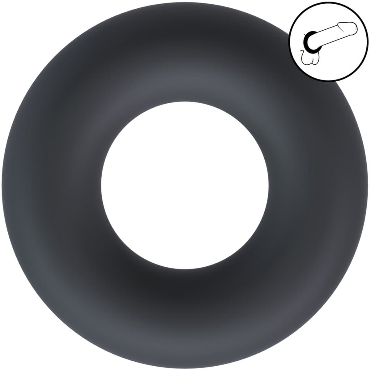 Solid Silicone Cockring - XS - Black — afbeelding 1