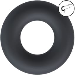 Solid Silicone Cockring - XS - Black — thumbnail 1
