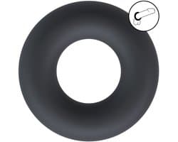 Solid Silicone Cockring - XS - Black
