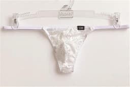 Heren String Slips Sexy Kant Transparant Ademend Ondergoed T-Rug Lage Taille — thumbnail 3
