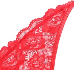Sexy Lingerie - Erotische Rode Glamour Body Kant met Decolleté - Stras steentjes - Open Kruis - Sexy Teddy - Erotiek - Valentijnsdag - Kleur Rood - Maat XS-S — thumbnail 7