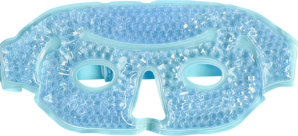 IJs Gezicht- en Oogmasker – Gel Kralen Koelmasker – Herbruikbaar Spa Wrap – Blauw – Tegen Wallen en Vermoeide Ogen – Koud Gezichtsmasker – Ontspannende Huidverzorging – Voor Vrouwen en Mannen — afbeelding 1