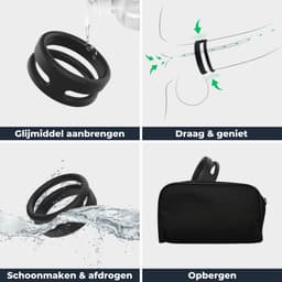 Cockring Siliconen - Nappex™ Javari Penisring voor een Stevige Erectie [Discreet Verzonden] - Rekbare Ballstretcher - Sex Toys voor Mannen en Koppels - Kamasutra - BDSM - Seksspeeltjes Zelf Aftrekken - Erotiek — thumbnail 10