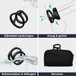 Cockring Siliconen - Nappex™ Uru Penisring voor een Hardere Erectie [Discreet Verzonden] - Rekbare Ballstretcher - Sex Toys voor Mannen en Koppels - Kamasutra - BDSM - Seksspeeltjes Zelf Aftrekken - Erotiek — thumbnail 10