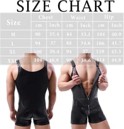 Stretch Heren Bodysuit Latex Look Nauwsluitend Full Body Pak Lange Mouwen — thumbnail 2