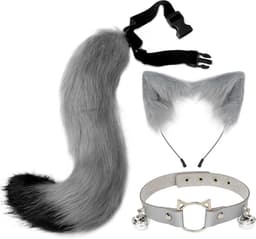 Complete 3-Delige Katten Kostuum Set Dierenoren Staart en Halsband voor Dames — thumbnail 1