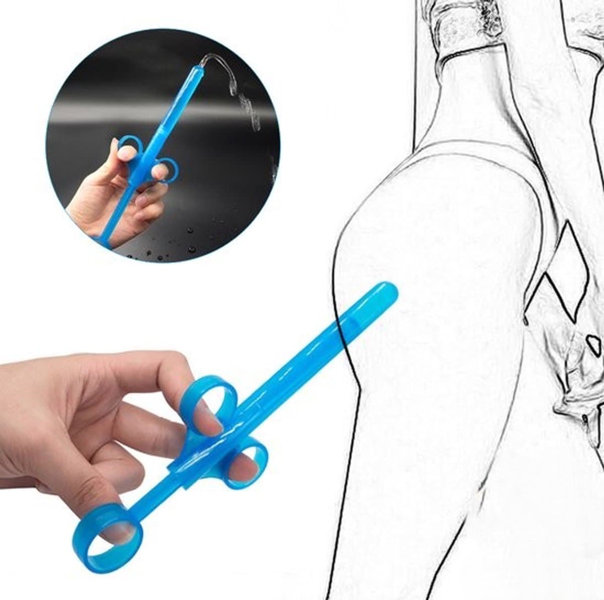 Homivae - Glijmiddel Injector – Hygiënische Applicator met Spuit – Voor Anaal & Vaginaal Gebruik – Herbruikbaar & Schoonmaken — afbeelding 1