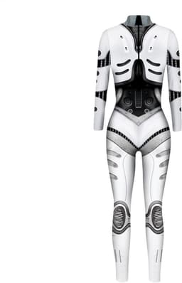 Robot Punk Bodysuit voor Dames en Heren - 3D Print Cosplay en Carnaval Kostuum — thumbnail 3